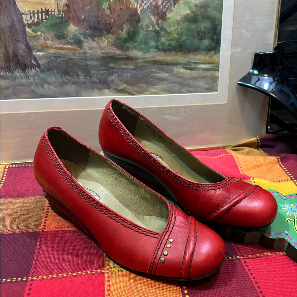 Fly London Red Wedges
